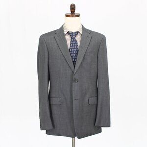 Tommy Hilfiger 44L Gray Solid 2-Button Sport Coat Blazer Jacket G547